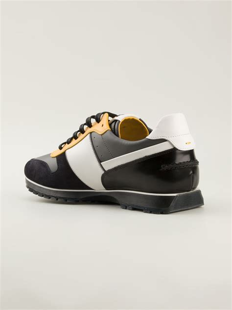 fendi sneakers black and yellow